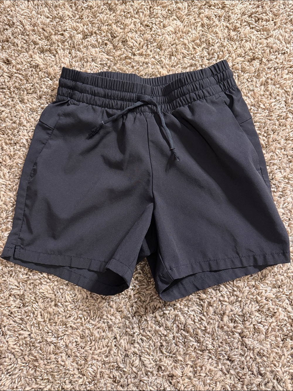 Kids Drawstring Active Shorts in Black
